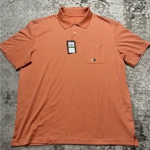 Van Heusen Mens Flex Classic Fit Short Sleeve Polo Shirt - Orange